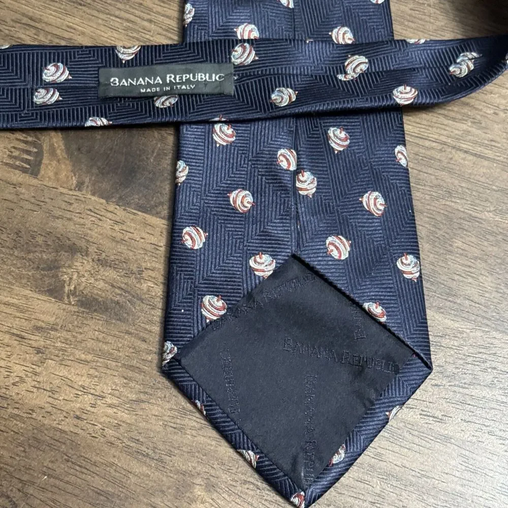 Men's Banana‎ Republic Spinning Top Silk Tie Made In Italy